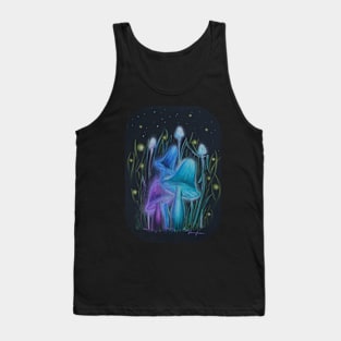 Fireflies and Psychadelic Mushrooms Glowing in the Dark Tank Top